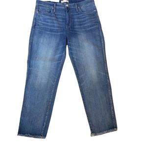 Women's Madewell NWT Stovepipe Medium Wash Raw Hem Jeans Size 32 (14)